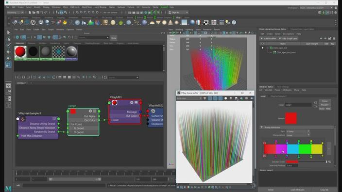 Maya 髪の毛マテリアルの設定 Cgworld Online Tutorials